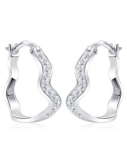 Gorgeous Designed Silver Hoop Earring HO-2513